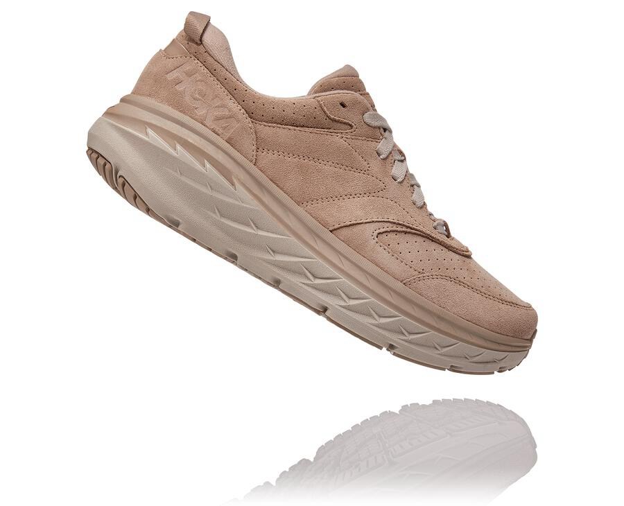 Zapatillas Asfalto Hoka One One Mujer - Bondi L Suede - Gris - ONB430287